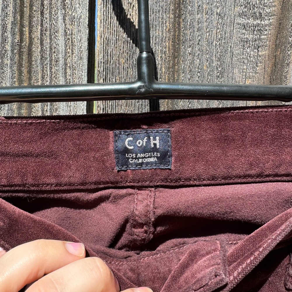 Citizens of Humanity Rocket Burgundy Red Velveteen High Rise Skinny Jean size 29 - Picture 6 of 9